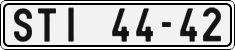 License plate of the Czech Republic, Cars (1960)