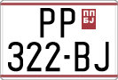 License plate of North Macedonia, Regular plates (1993)