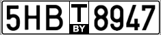 License plate Belarus, Transit plates (2004)