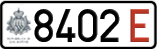 License plate of San Marino, Temporary (E 1234/1234 E)