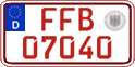 German license plate, Red license plates