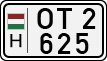 license plates of Hungary, Oldtimers (1990)