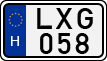 license plates of Hungary, Cars (1990)