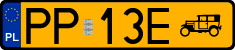 License plates of Poland, Oldtimers