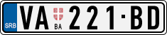 License plate of Serbia, Cars