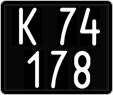License plate of Austria, 1947 year system