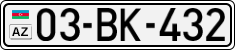 License plate of Azerbaijan, Cars