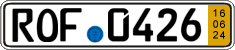 German license plate, Short-term transit plates