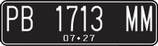 License plate of Indonesia, Regular plates
