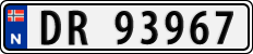 License plate of Norway, Cars