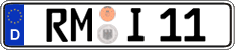 German license plate, Regular plates