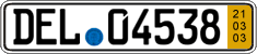 German license plate, Short-term transit plates