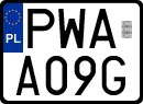License plates of Poland, Special vehicles and motorcycles
