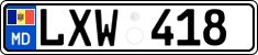 License plate of Moldova, Cars (2015)