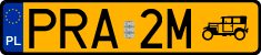 License plates of Poland, Oldtimers