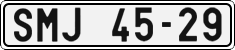 License plate of the Czech Republic, Cars (1960)