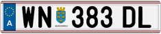 License plate of Austria, Regular plates