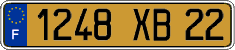 French license plate, FNI