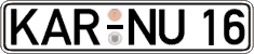 German license plate, Regular plates