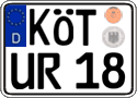 German license plate, Regular plates