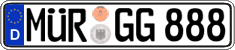 German license plate, Regular plates