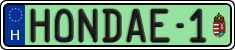 license plates of Hungary, Vanity Plates (2022)