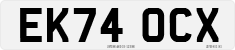 License plate of the United Kingdom, 2001 year system