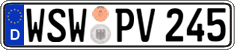 German license plate, Regular plates