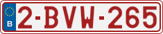 License plate of Belgium, Regular plates (2010)