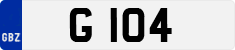 License plate of Gibraltar, Regular car plates (G 12345)