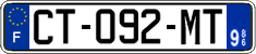 French license plate, SIV (ordinary)