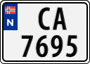 License plate of Norway, Trailers, motorcycles, special vehicles