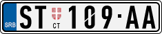 License plate of Serbia, Cars