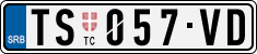 License plate of Serbia, Cars
