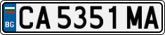 License plate of Bulgaria, Cars