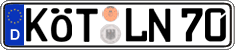 German license plate, Regular plates