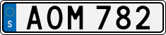 License plate of Sweden, Regular plates