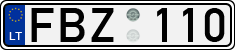 License plate of Lithuania, Cars