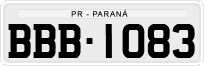 License plate of Brazil, Private owners (1990)