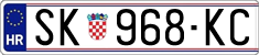 License plate of Croatia, Regular plates