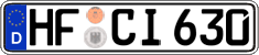 German license plate, Regular plates
