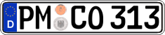 German license plate, Regular plates