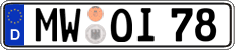 German license plate, Regular plates