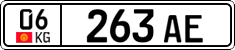 License plate of Kyrgyzstan, Organizations (2016)