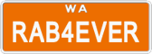 Western Australia, Vanity Plates