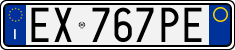 License plate of Italy, Cars (1994 year series)