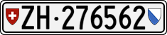 License plate of Switzerland, Cars