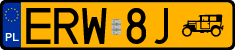License plates of Poland, Oldtimers