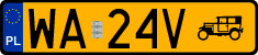 License plates of Poland, Oldtimers