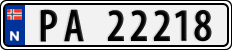 License plate of Norway, Cars